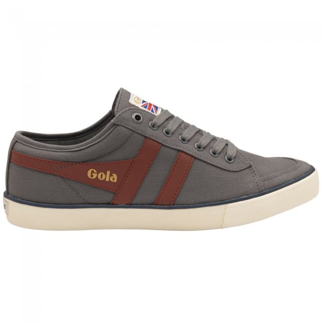 Vegan Gola Classics Men's Comet Plimsoll Sneakers - Ash/Rust/Navy