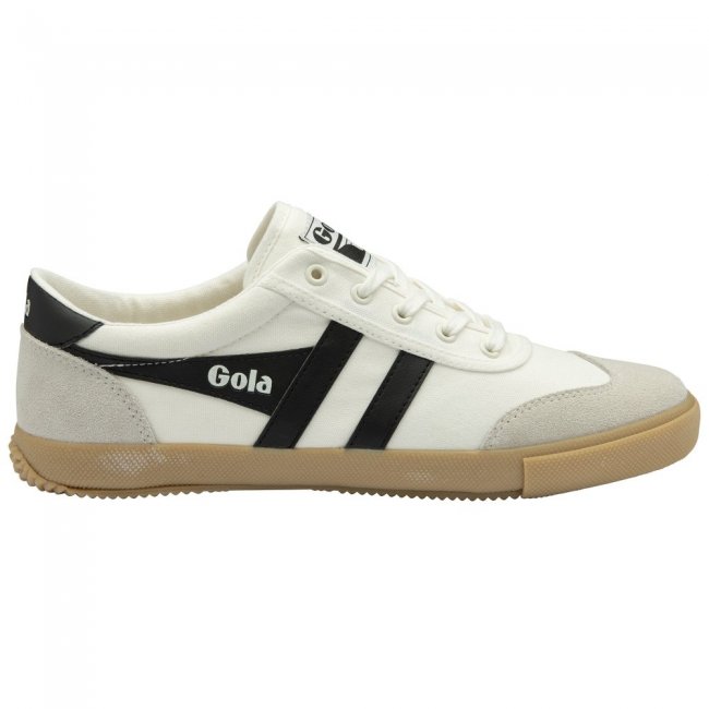 Gola Classics Men's Badminton Plimsoll Sneakers - Off White/Black/Gum