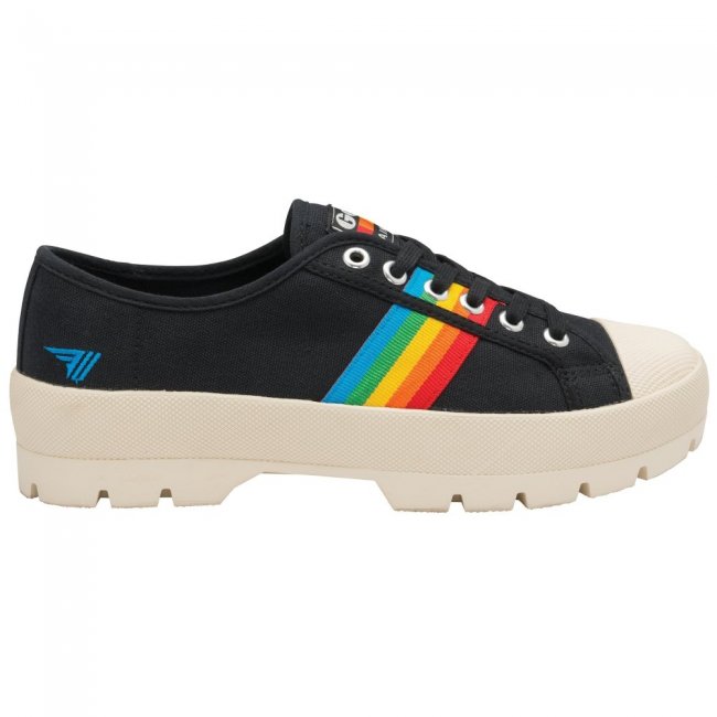 Vegan Gola Classics Women's Coaster Peak Rainbow - Black/Multi