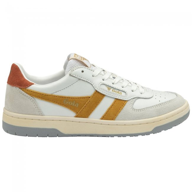 Gola Classics Women's Hawk Sneakers - White/Sun/Orange Spice/Light Grey