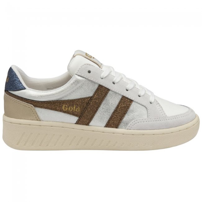 Gola Classics Women's Superslam Blaze Sneakers - White/Copper/Navy