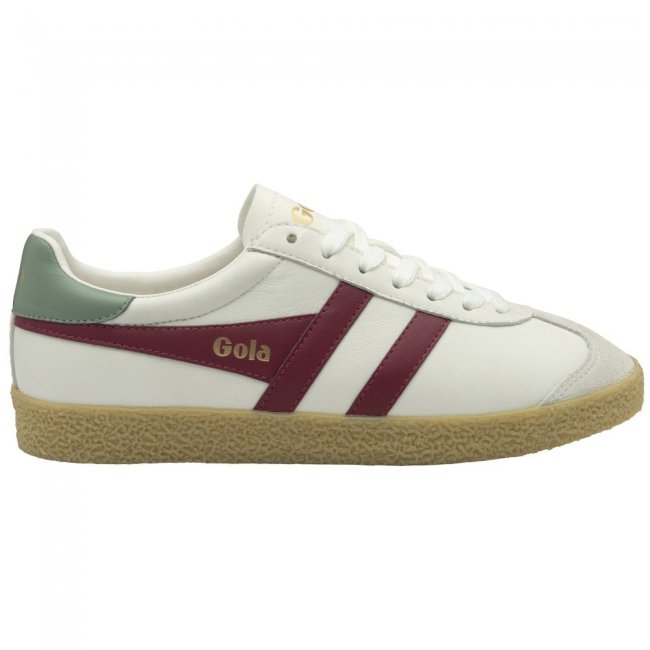 Gola Classics Women's Medallist Leather Sneakers - White/Cerise/Green Mist/Gum