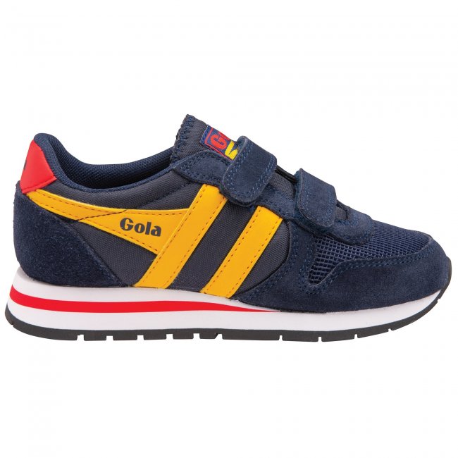 Gola Classics Kids' Daytona Strap Sneakers - Navy/Sun/Red