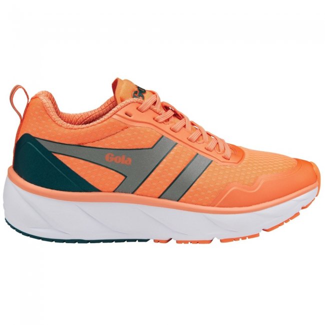 Gola Performance Women's Typhoon Sneakers - Hot Coral/Silver/Baltic