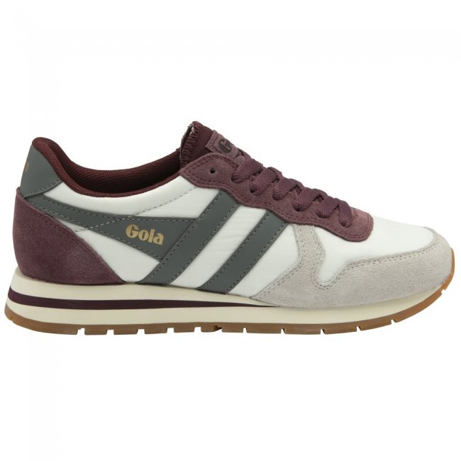 Gola Classics Women's Daytona Chute Sneakers - Off White/Windsor Wine/Ash
