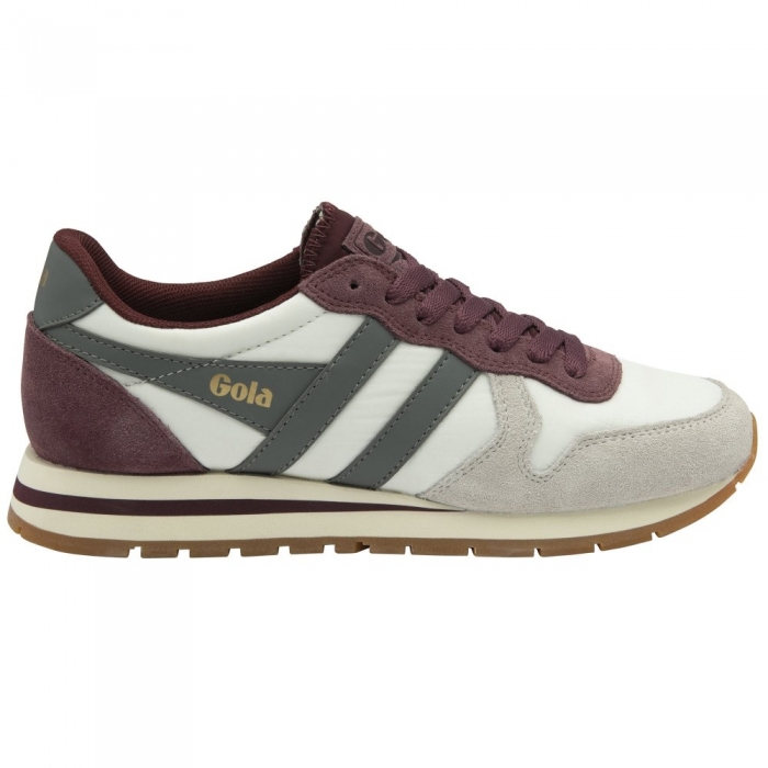 Gola Classics Women's Daytona Chute Sneakers - Off White/Windsor Wine/Ash