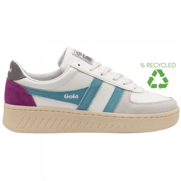 Gola Classics Women's Grandslam Trident Sneakers - White/Ocean/Ash
