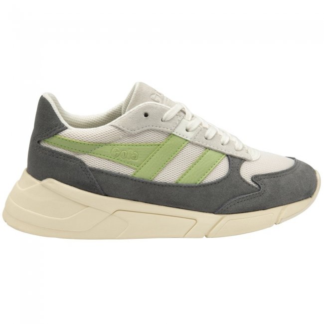 Gola Classics Women's Tempest Sneakers - Off White/Ash/Patina Green
