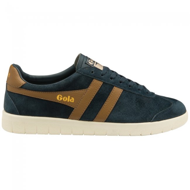 Gola Classics Men's Hurricane Suede Sneakers - Navy/Tobacco/Off White