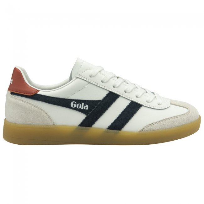 Gola Classics Men's Viper Leather Sneakers - White/Navy/Rust/Gum