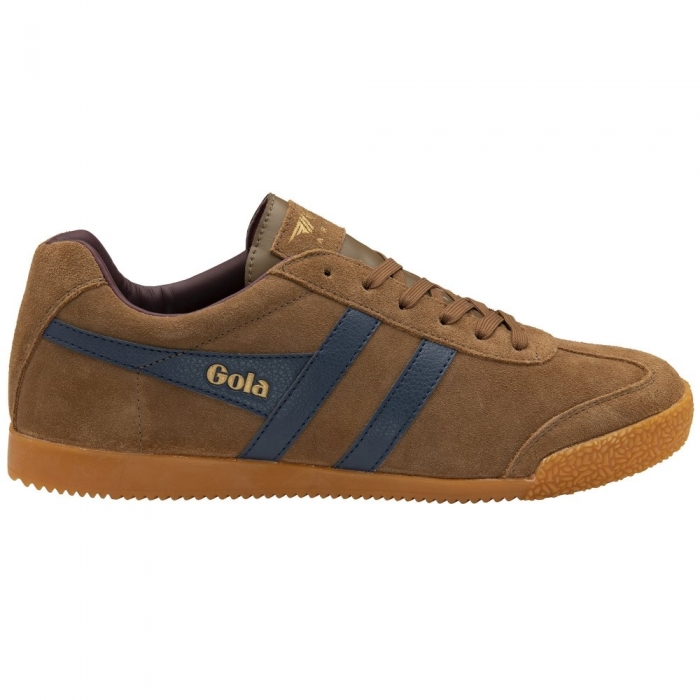 Gola Classics Men's Harrier Suede Sneakers - Tobacco/Navy/Burgundy
