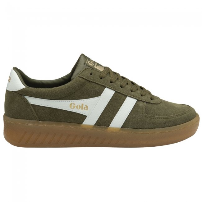 Gola Classics Men's Grandslam Suede Sneakers - Khaki/Off White/Gum