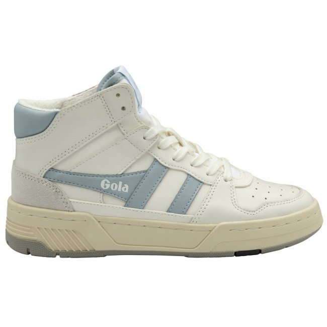 Gola Classics Women's Allcourt High Sneakers - White/Ice Blue