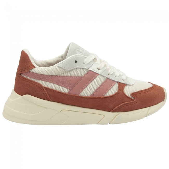Gola Classics Women's Tempest Sneakers - Off White/Orange Spice/Coral Pink