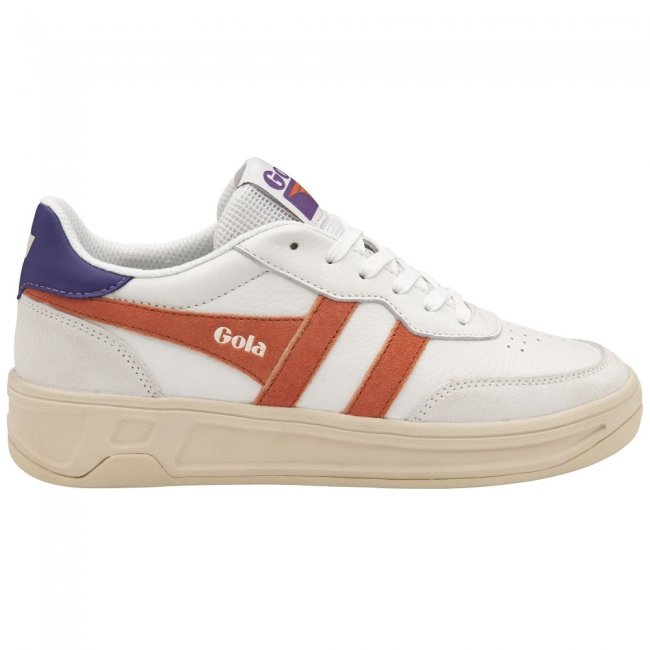 Gola Classics Women's Topspin Sneakers - Off White/Hot Coral/Royal Purple