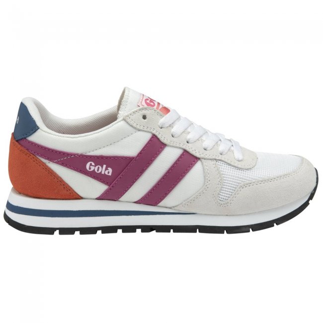 Gola Classics Women's Daytona Sneakers - White/Hot Fuchsia/Marine Blue