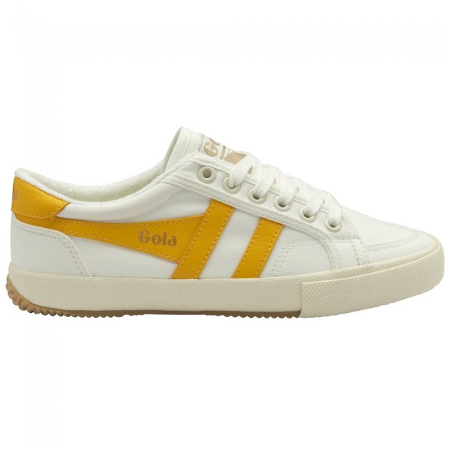 Vegan Gola Classics Women's Stratus Plimsoll Sneakers - Off White/Sun