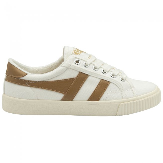 Vegan Gola Classics Women's Tennis Mark Cox Sneakers - Off White/Brown Sugar