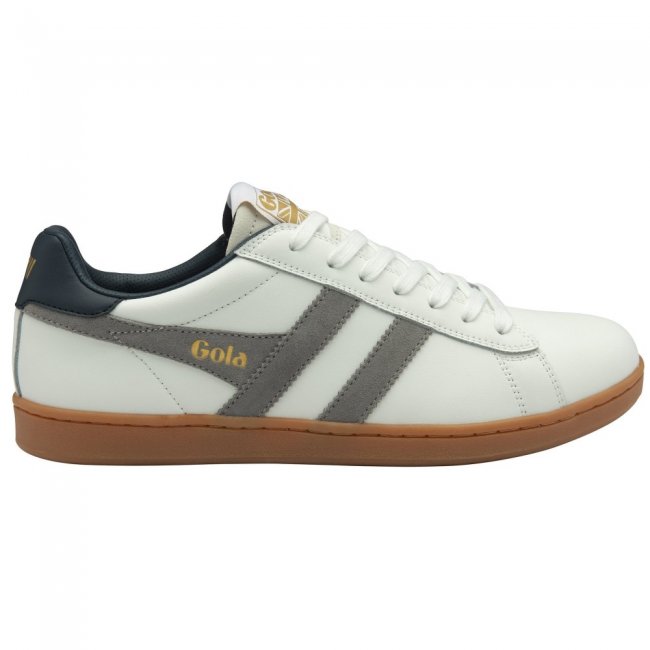 Gola Classics Men's Equipe II Leather Sneakers - White/Cement/Navy