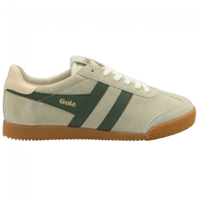 Gola Classics Women's Elan Sneakers - Wheat/Evergreen/Pearl Pink
