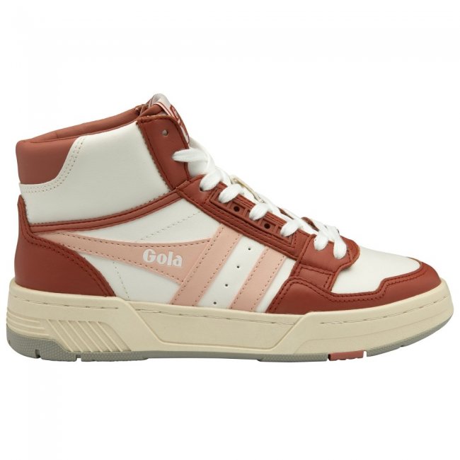 Gola Classics Women's Challenge High Sneakers - White/Orange Spice/Pearl Pink