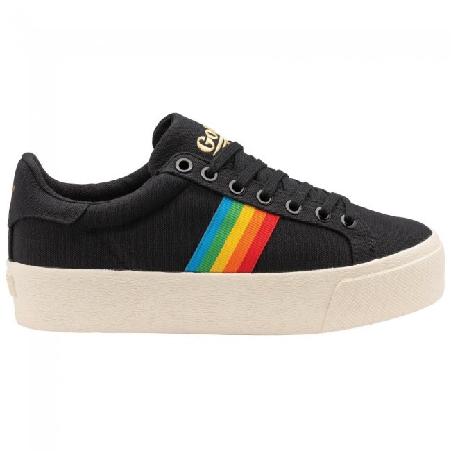 Vegan Gola Classics Women's Orchid Platform Rainbow - Black/Multi