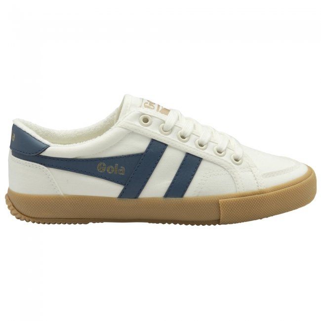Vegan Gola Classics Women's Stratus Plimsoll Sneakers - Off White/Moonlight/Gum