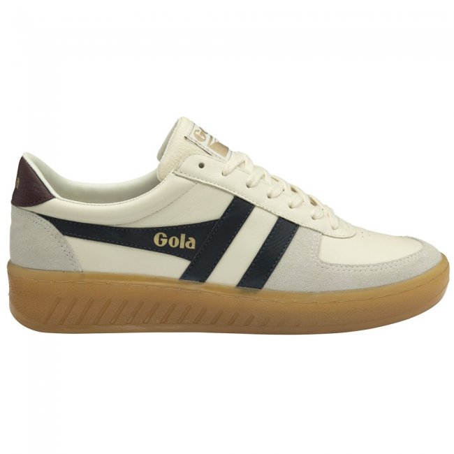 Gola Classics Men's Grandslam Elite Sneakers - Off White/Navy/Burgundy/Gum