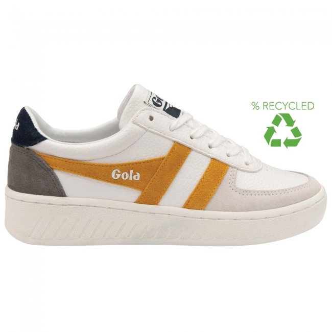 Gola Classics Women's Grandslam Trident Sneakers - White/Sun/Navy