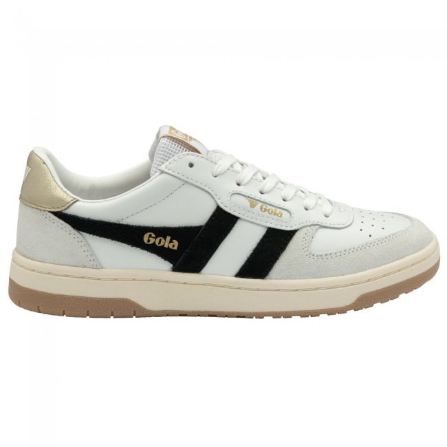 Gola Classics Women's Hawk Sneakers - White/Black/Gold