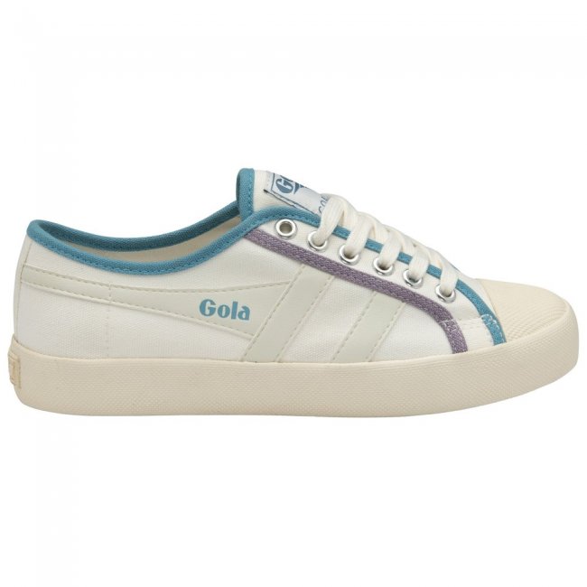 Vegan Gola Classics Women's Coaster Smash - Off White/Ocean/Lily