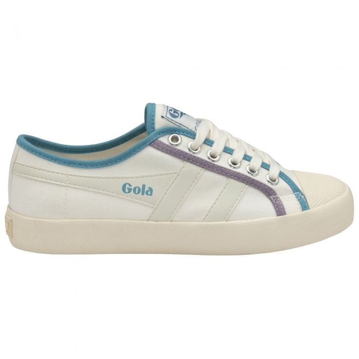 Vegan Gola Classics Women's Coaster Smash - Off White/Ocean/Lily