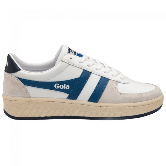 Gola Classics Men's Grandslam Classic Sneakers - White/Marine Blue/Navy