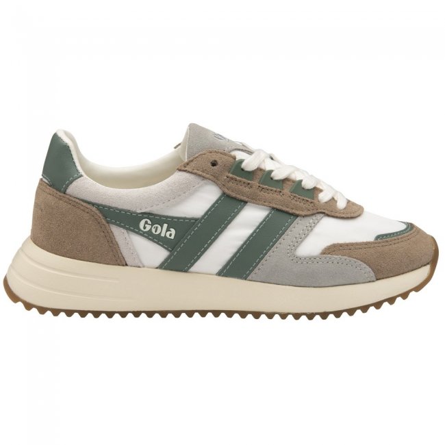 Gola Classics Women's Chicago Sneakers - Off White/Cappuccino/Sage