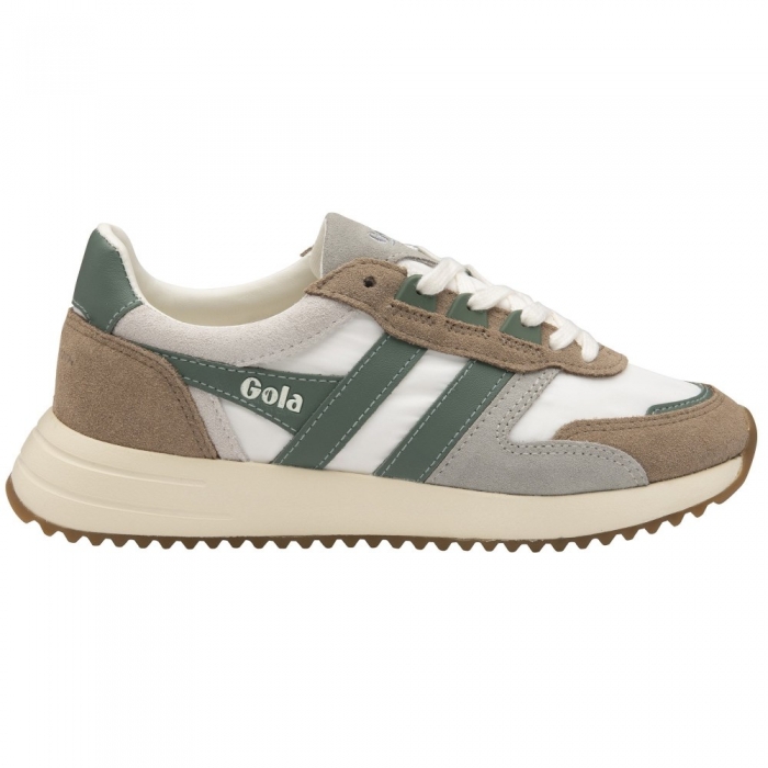 Gola Classics Women's Chicago Sneakers - Off White/Cappuccino/Sage