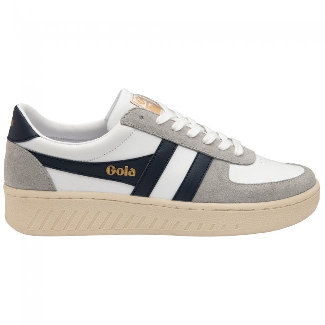 Gola Classics Men's Grandslam Quadrant Sneakers - White/Light Grey/Navy