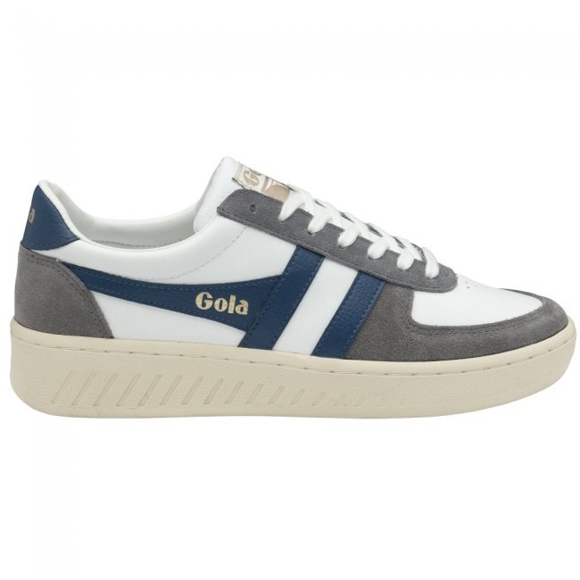 Gola Classics Men's Grandslam Quadrant Sneakers - White/Ash/Marine Blue/Shadow