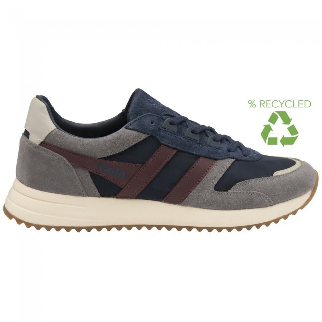 Gola Classics Men's Chicago Sneakers - Navy/Ash/Burgundy