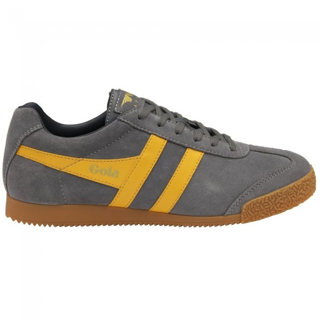 Gola Classics Men's Harrier Suede Sneakers - Ash/Sun/Navy