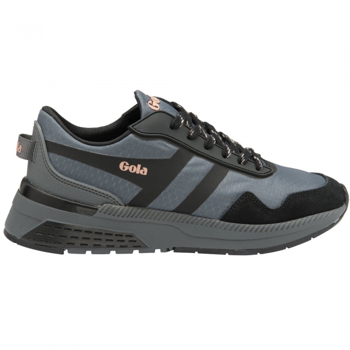 Gola Performance Women's Atomics Sneakers - Charcoal/Black/Pearl Pink