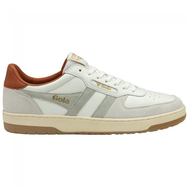 Gola Classics Men's Hawk Sneakers - White/Smoke/Moody Orange