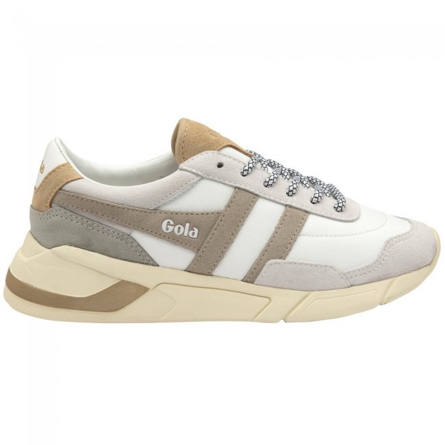 Gola Classics Women's Eclipse Pure Sneakers - White/Feather Grey/Oat