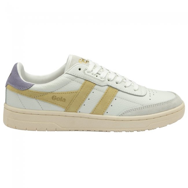 Gola Classics Women's Falcon Sneakers - White/Lemon/Lavender
