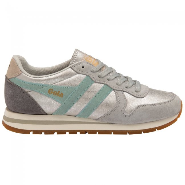 Gola Classics Women's Daytona Blaze Sneakers - Silver/Green Mist/Feather Grey