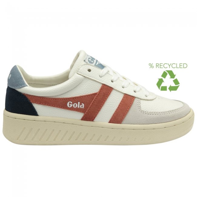 Gola Classics Women's Grandslam Trident Sneakers - White/Clay/Iceberg