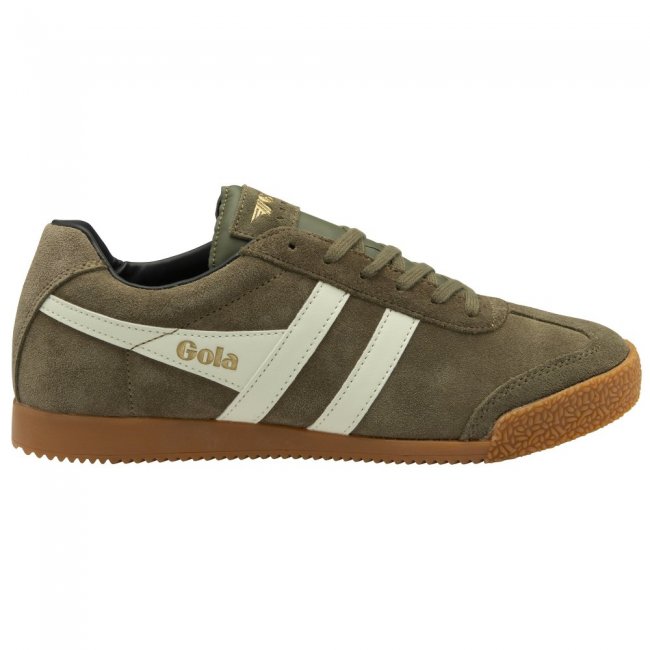 Gola Classics Men's Harrier Suede Sneakers - Khaki/Off White/Black