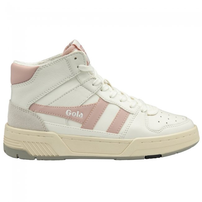 Gola Classics Women's Allcourt High Sneakers - White/Chalk Pink