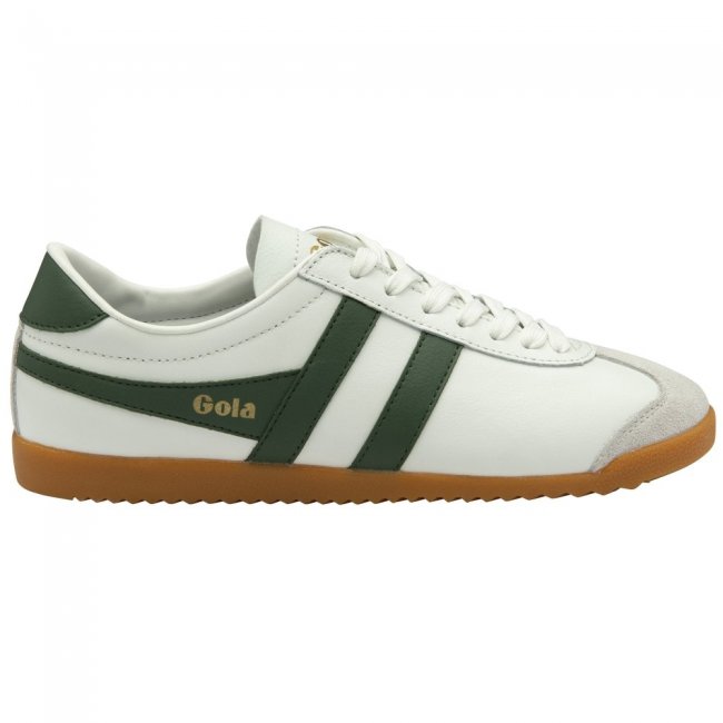 Gola Classics Women's Bullet Leather Sneakers - White/Evergreen/Gum