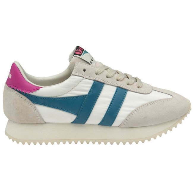 Gola Classics Women's Boston '78 Sneakers - Off White/Teal/Fuchsia