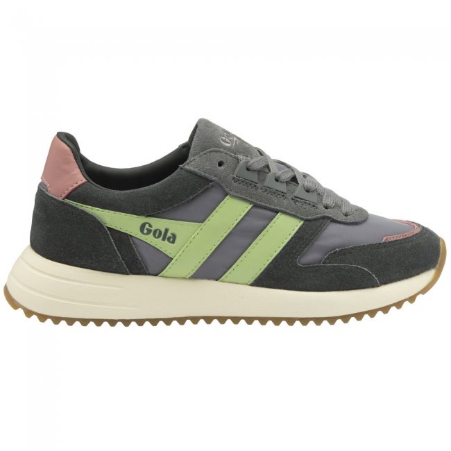 Gola Classics Women's Chicago Sneakers - Ash/Patina Green/Coral Pink